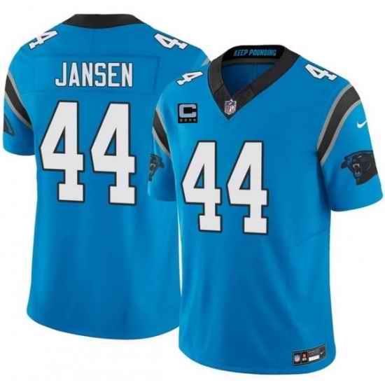 Men Carolina Panthers 44 J J Jansen Blue 2026 F U S E 4 Star C Patch Vapor Limited Stitched Football Jersey