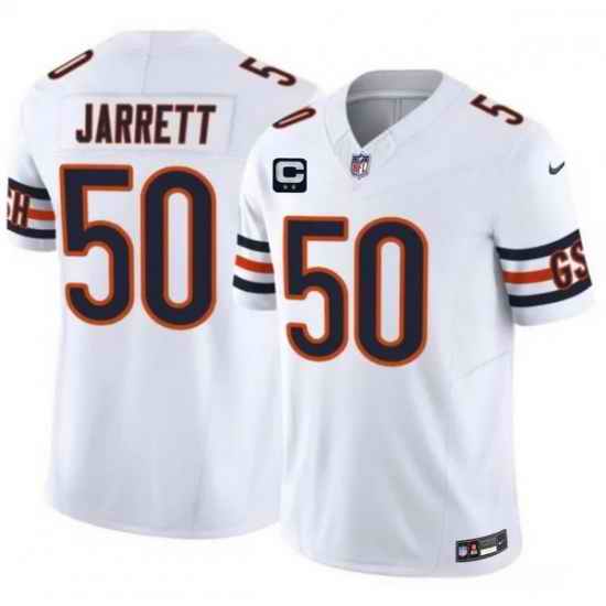 Men Chicago Bears 50 Grady Jarrett White 2026 F U S E 2 Star C Patch Vapor Untouchable Limited Stitched Football Jersey