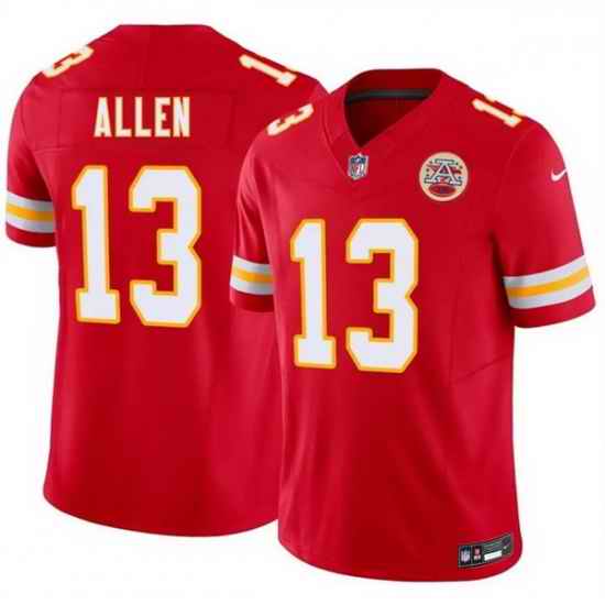 Men Kansas City Chiefs  13 Cyrus Allen Red 2026 Draft F U S E  Vapor Untouchable Limited Stitched Football Jersey