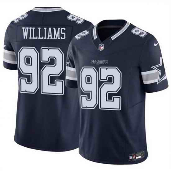 Men Dallas Cowboys 92 Quinnen Williams Navy 2025 F U S E Vapor Untouchable Limited Stitched Football Jersey