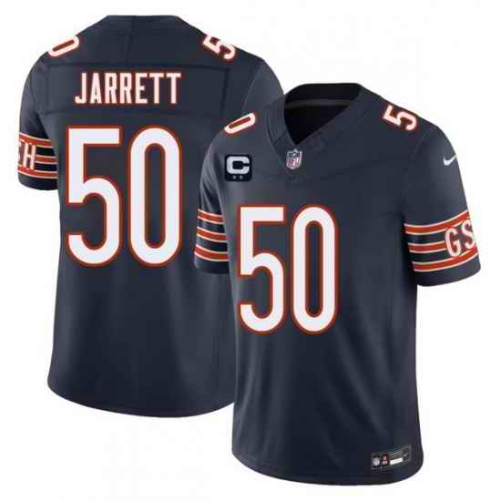 Men Chicago Bears 50 Grady Jarrett Navy 2026 F U S E 2 Star C Patch Vapor Untouchable Limited Stitched Football Jersey