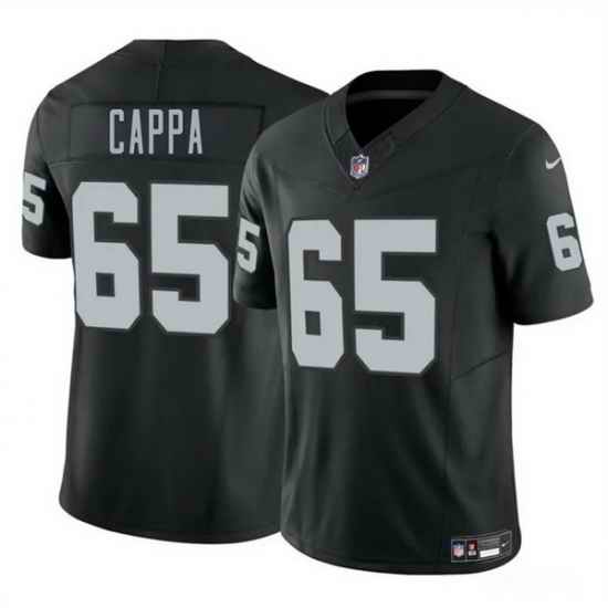 Men Las Vegas Raiders 65 Alex Cappa Black 2025 F U S E  Vapor Stitched Football Jersey