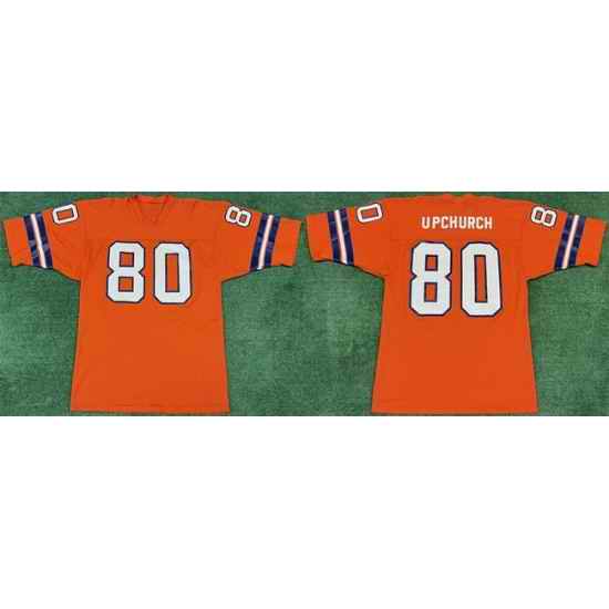 Men Denver Broncos  80 Rick Upchurch Orange Stitched Football Jersey