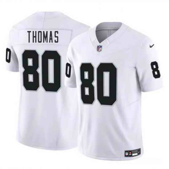 Men Las Vegas Raiders 80 Ian Thomas White 2025 F U S E  Vapor Stitched Football Jersey