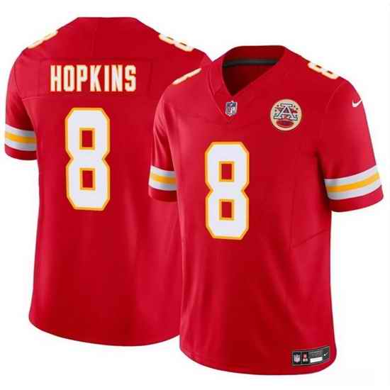 Men  Kansas City Chiefs 8 DeAndre Hopkins Red 2024 F U S E Vapor Untouchable Limited Stitched Football Jersey