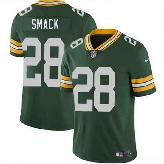 Men Green Bay Packers  28 Trey Smack Green 2026 Draft Vapor Untouchable Limited Stitched Football Jersey