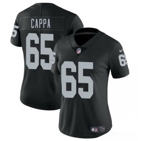 Women Las Vegas Raiders 65 Alex Cappa Black 2025 Vapor Stitched Jersey