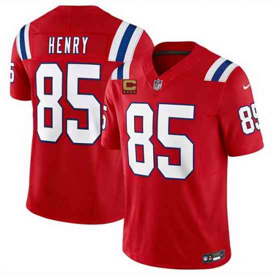Men New England Patriots 85 Hunter Henry Red 2026 F U S E 4 Star C Pach Vapor Limited Stitched Football Jersey