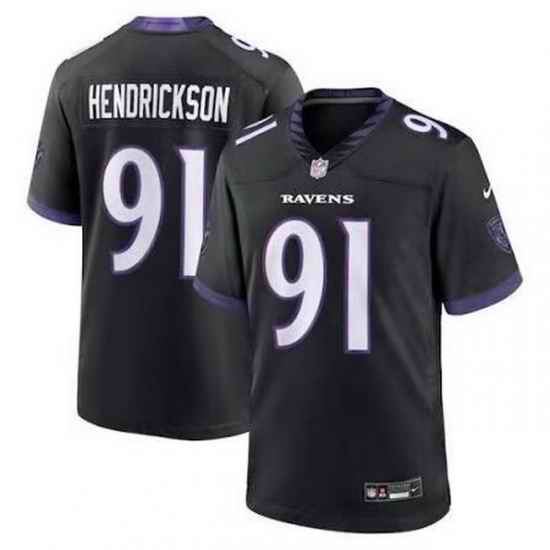 Baltimore Ravens  91 Trey Hendrickson Black 2026 Vapor Limited Jersey