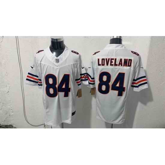 Men Chicago Bears 84 Colston Loveland White 2026 F U S E Vapor Untouchable Limited Stitched Football Jersey