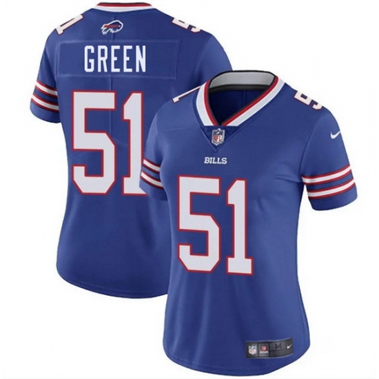 Women Buffalo Bills 51 Kendrick Green Blue Vapor Stitched Football Jersey