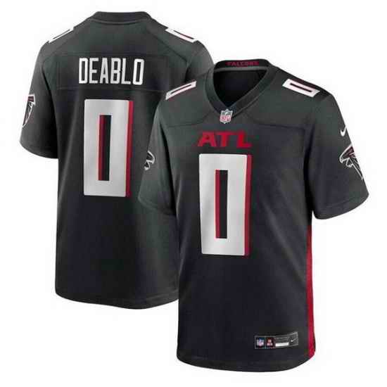 Men Atlanta Falcons 0 Divine Deablo Black Stitched Game Jersey