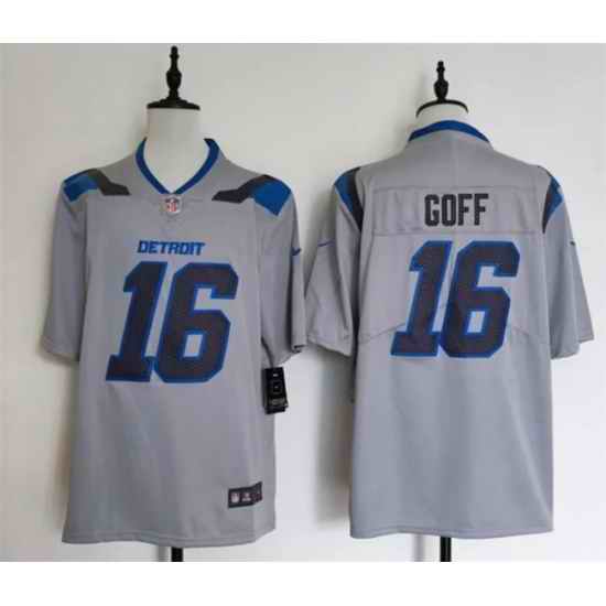 Men Detroit Lions 16 Jared Goff Silver 2026 Rivalries Collection Limited Stitched Football Jersey