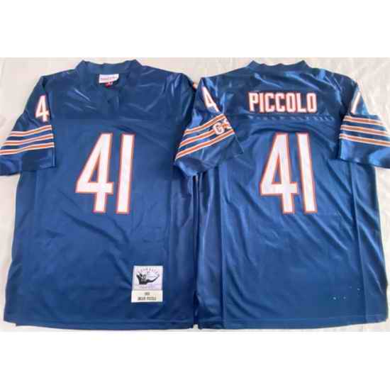 Men Chicago Bears 41 Brian Piccolo Navy Limited Stitched Football Jersey
