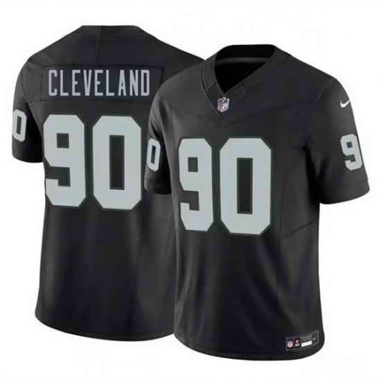 Men Las Vegas Raiders  90 Brandon Cleveland Black 2026 Draft F U S E  Vapor Untouchable Limited Stitched Football Jersey