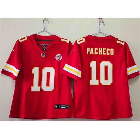 Women Kansas City Chiefs 10 Isiah Pacheco Red 2023 F U S E  Vapor Untouchable Limited Stitched Jersey