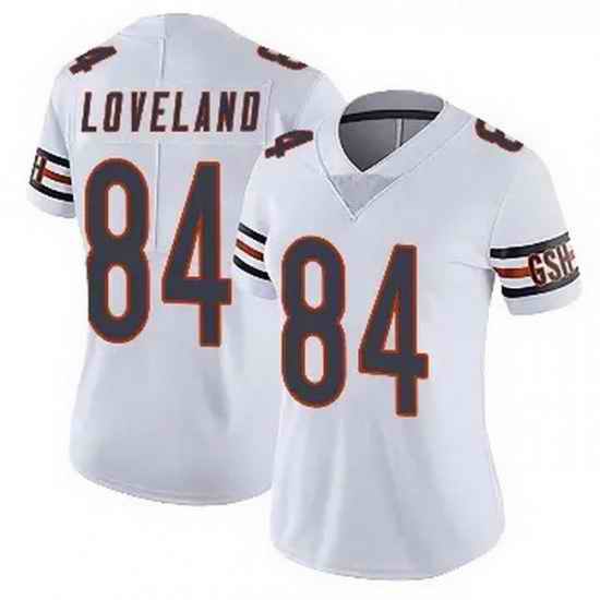 Women Chicago Bears 84 Colston Loveland White F U S E Vapor Untouchable Limited Stitched Football Jersey