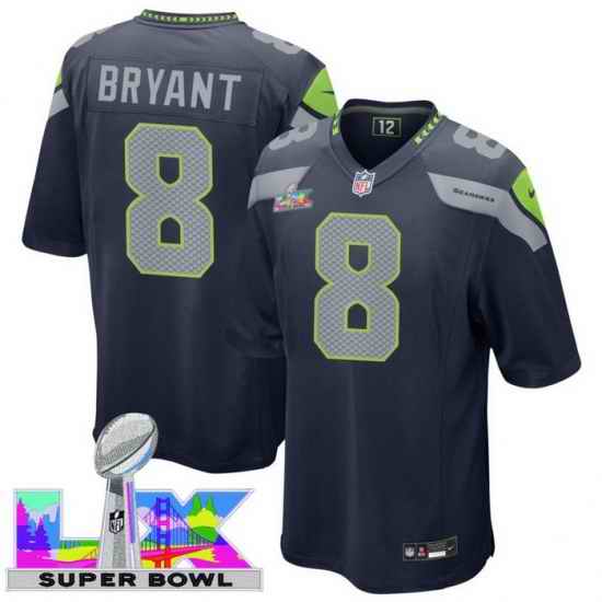 Men Women Youth Seattle Seahawks #8 Coby Bryant 2025 2026 Super Bowl LX F U S E Stitched NFL Jersey Blue