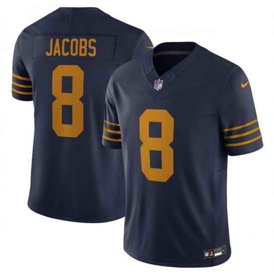 Men Green Bay Packers 8 Josh Jacobs Navy The 1923 Classic Vapor F U S E  Limited Stitched Football Jersey