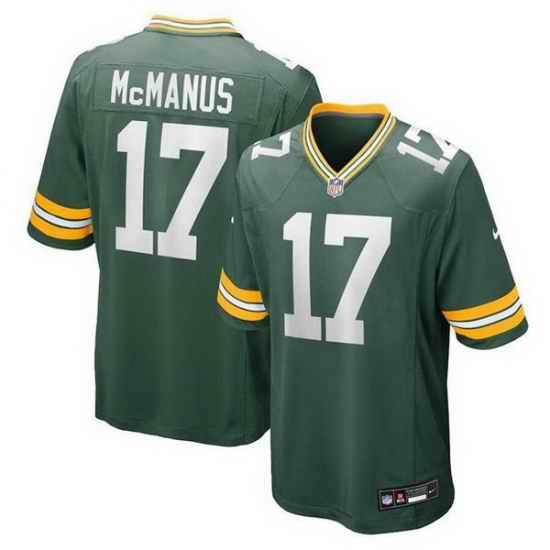 Men Green Bay Packers 17 Brandon McManus Green 2025 Stitched Game Jersey