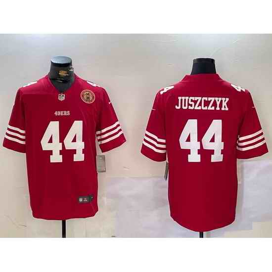 Men San Francisco 49ers 44 Kyle Juszczyk Red Vapor Untouchable Limited Stitched Jersey 3