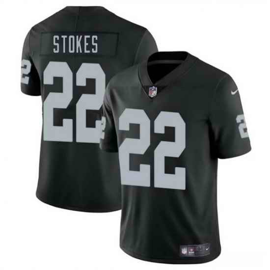 Men Las Vegas Raiders 22 Eric Stokes Black 2025 Vapor Stitched Football Jersey