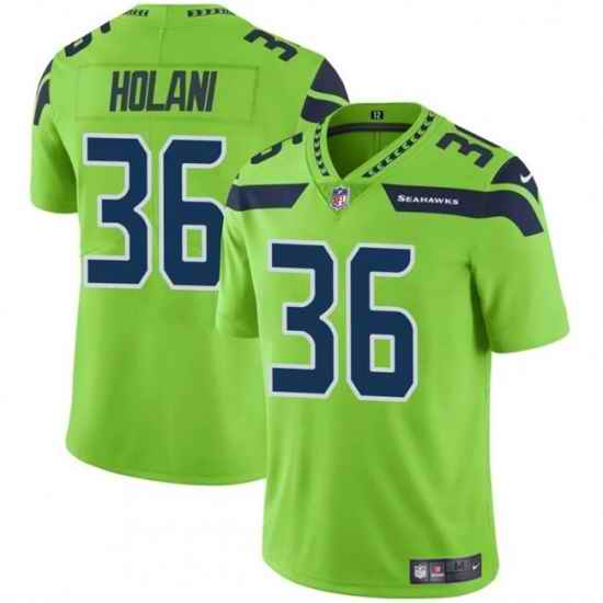 Youth Seattle Seahawks 36 George Holani Green Vapor Limited Stitched Football Jersey