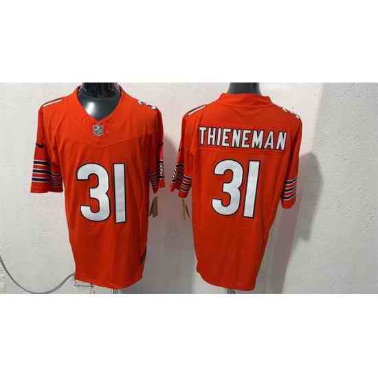 Men Chicago Bears 31 Dillon Thieneman Orange 2026 F U S E Vapor Untouchable Limited Stitched Football Jersey