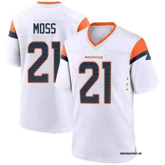 Men Denver Broncos Nike Riley Moss #21 White Team F U S E Stitched Jersey