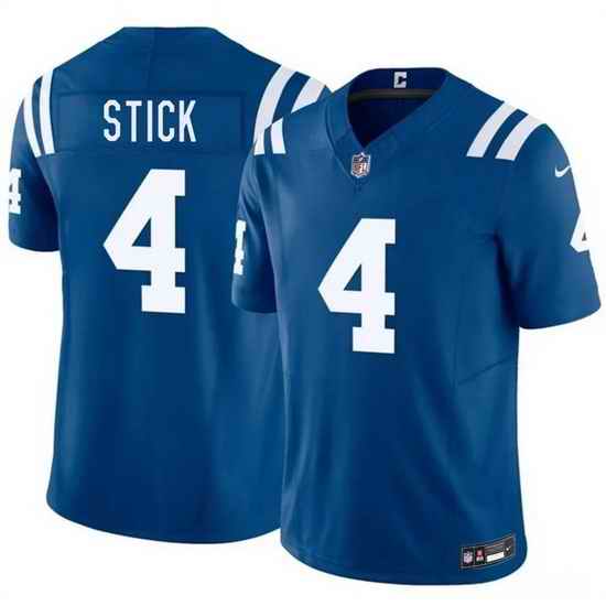 Men Indianapolis Colts  4 Easton Stick Blue 2026 F U S E  Vapor Limited Stitched Football Jersey