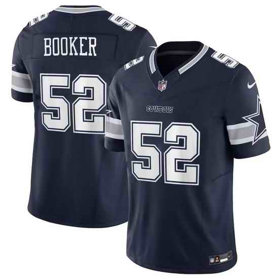 Men Dallas Cowboys 52 Tyler Booker Navy 2025 F U S E Draft Vapor Untouchable Limited Stitched Football Jersey