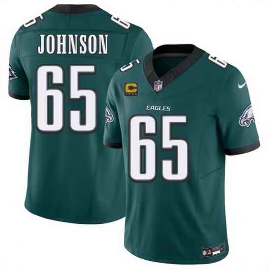 Men Philadelphia Eagles 65 Lane Johnson Green 2026 F U S E 4 Star C Patch Vapor Untouchable Limited Stitched Football Jersey