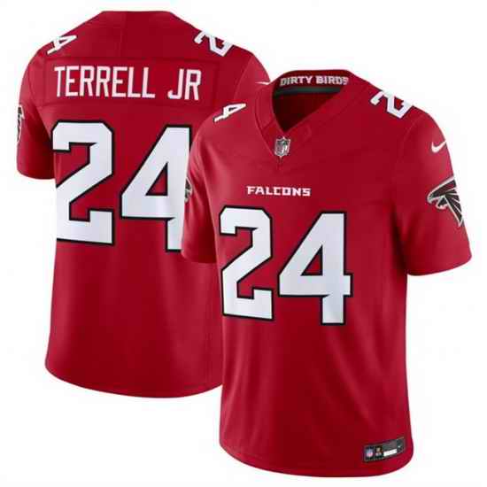 Men Atlanta Falcons  24 A J  Terrell Red 2026 New F U S E  Vapor Untouchable Limited Stitched Football Jersey