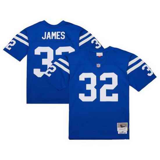 Men Indianapolis Colts 32 Edgerrin James Royal 1999 Stitched Football Jersey