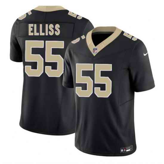 Men New Orleans Saints  55 Kaden Elliss Black 2026 F U S E Vapor Limited Stitched Football Jersey