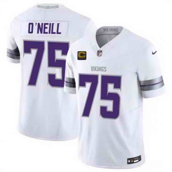 Men Minnesota Vikings 75 Brian O Neill White 2025 F U S E Winter Warrior Limited Stitched Jersey