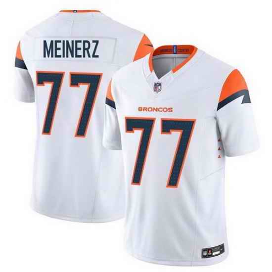 Men Denver Broncos 77 Quinn Meinerz White F U S E  Vapor Limited Stitched Football Jersey