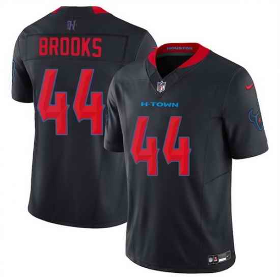 Men Houston Texans 44 British Brooks Navy 2nd Alternate 2025 F U S E  Vapor Limited Stitched Football Jersey