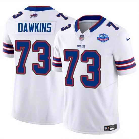 Men Buffalo Bills 73 Dion Dawkins White 2025 F U S E  With Farewell Patch Vapor Untouchable Limited Stitched Football Jersey