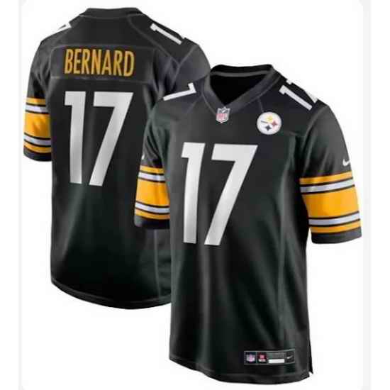 Men Pittsburgh Steelers Germie Bernard #17 Black Stitched F U S E Jersey