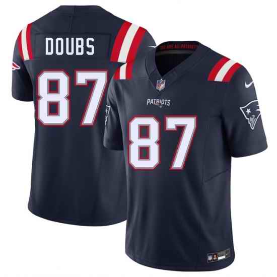 Men New England Patriots  87 Romeo Doubs Navy 2026 F U S E  Vapor Limited Stitched Football Jersey