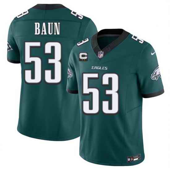 Men Philadelphia Eagles 53 Jaelan Phillips Green 2026 F U S E 2 Star C Patch Vapor Untouchable Limited Stitched Football Jersey