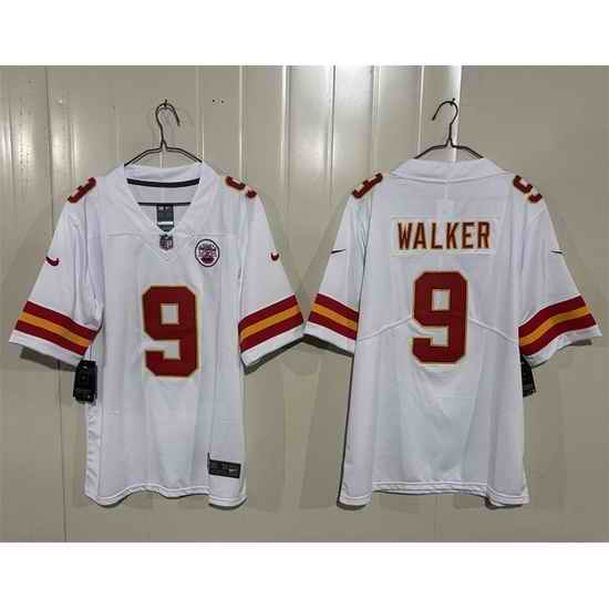 Men Kansas City Chiefs  9 Kenneth Walker III White 2026 Vapor Untouchable Limited Stitched Football Jersey