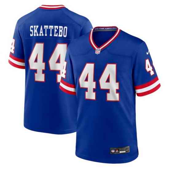 Men New York Giants 44 Cam Skattebo Royal Vapor Limited Stitched Football Jersey