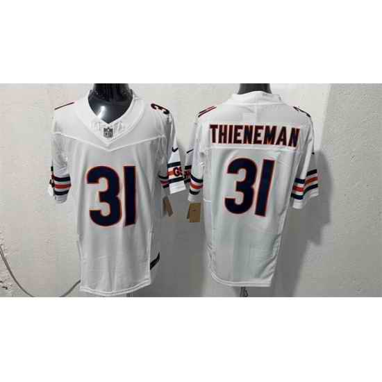 Men Chicago Bears 31 Dillon Thieneman White 2026 F U S E Vapor Untouchable Limited Stitched Football Jersey