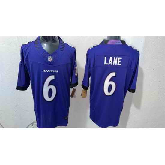 Men Baltimore Ravens  6 Ja Kobi Lane Purple 2026 F U S E  Vapor Stitched Limited Football Jersey