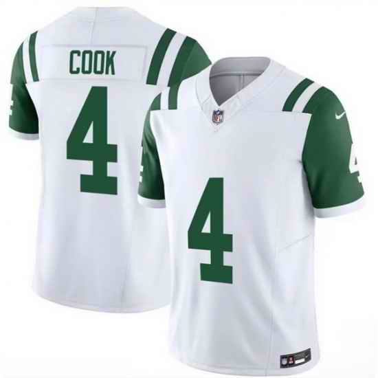 Men New York Jets 4 Brady Cook White 2025 F U S E  Classic Alternate Vapor Untouchable Limited Stitched Jersey
