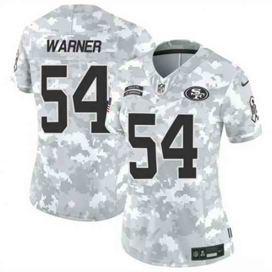 Women San Francisco 49ers 54 Fred Warner 2024 F U S E Arctic Camo Salute To Service Limited Stitched Jersey