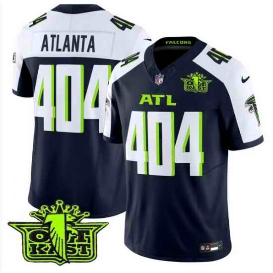 Atlanta Falcons 404 Atlanta Fashion Navy Blue Green Stitched Jersey