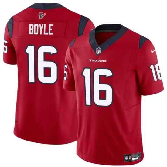 Youth Houston Texans 16 Tim Boyle Red 2024 F U S E Vapor Untouchable Limited Stitched Football Jersey